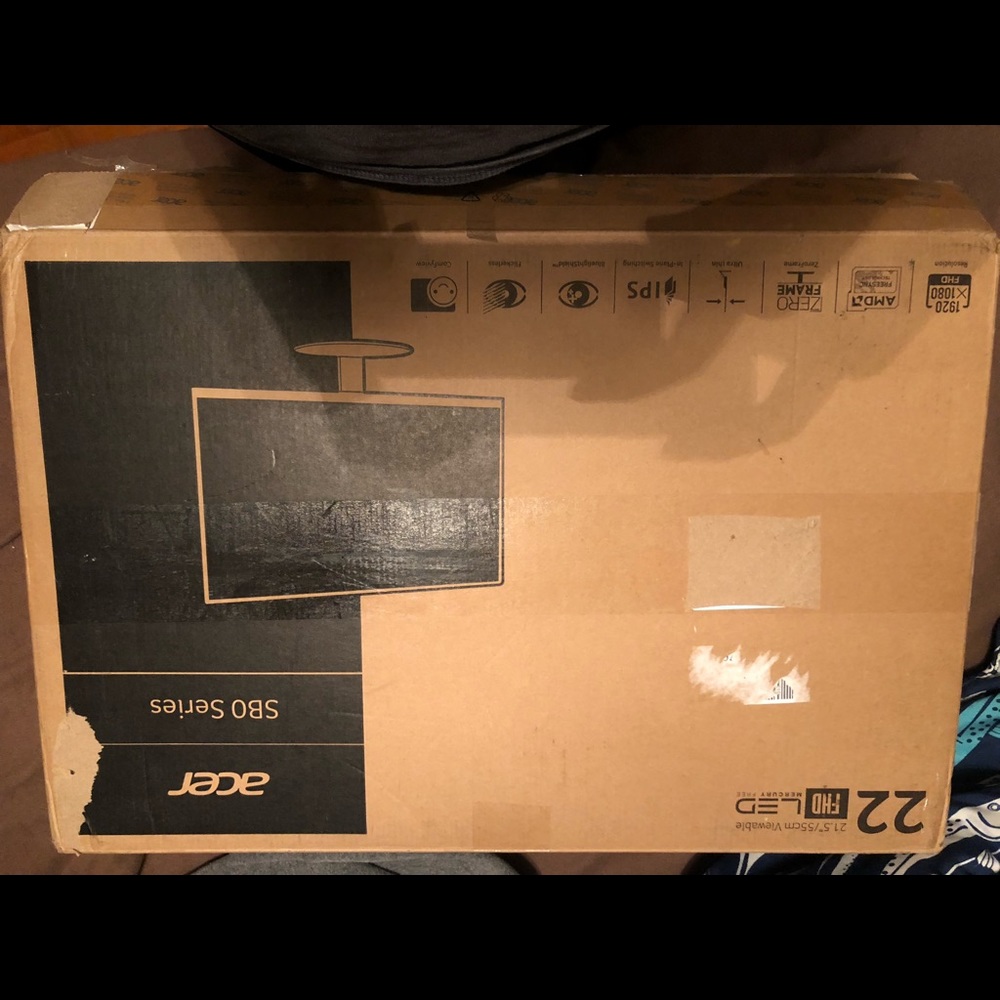21.5” 70hz acer monitor sbo series